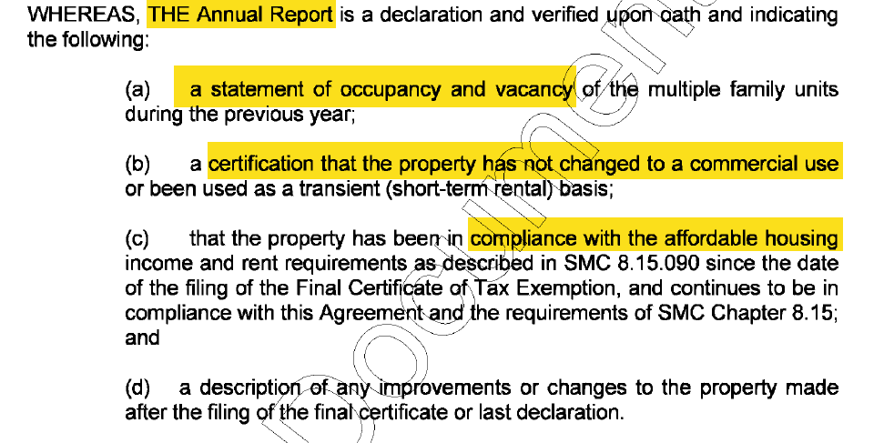MFTE annual report oath form